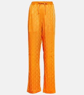 Marine Serre Marine Serre Moon Diamant satin pajama pants