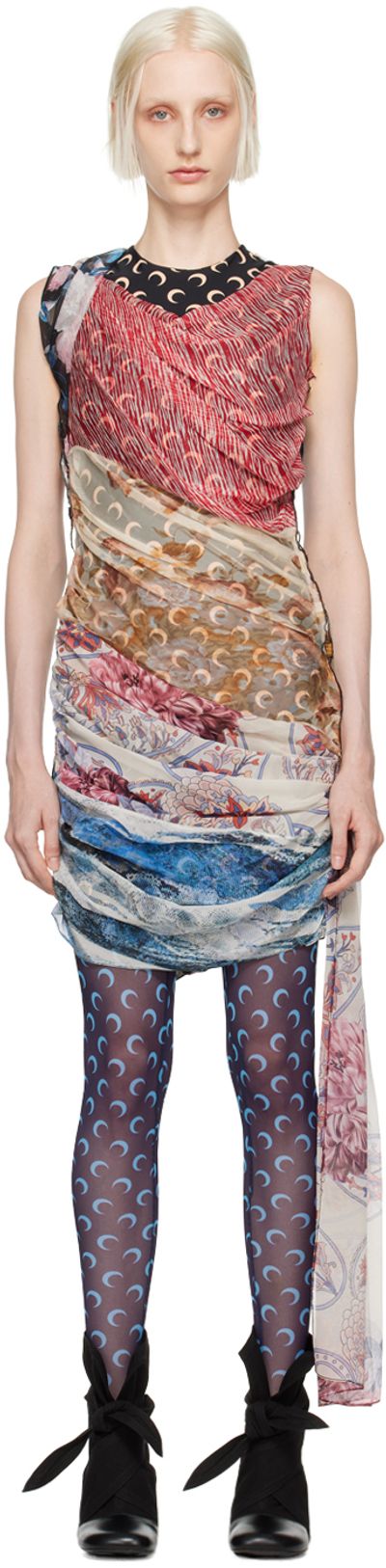 Marine Serre Marine Serre Multicolor Scarves Midi Dress