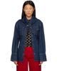 Marine Serre Marine Serre Navy Denim Overshirt - 1