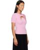 Marine Serre Marine Serre Pink Moon Gathered Short Sleeve Top - 2