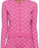Marine Serre Marine Serre Pink Moon Jacquard Knit Fitted Cardigan - 1