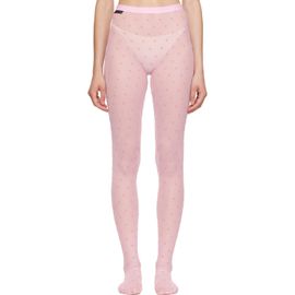 Marine Serre Marine Serre Pink Plumetis Mesh Tights