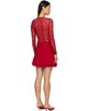 Marine Serre Marine Serre Red Monogram Mesh Flock Ruffles Minidres - 3