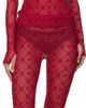 Marine Serre Marine Serre Red Moonogram Mesh Flock Capri Leggings - 4