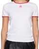 Marine Serre Marine Serre White Moon Logo Bicolor Baby Fit T-shirt - 1