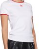 Marine Serre Marine Serre White Moon Logo Bicolor Baby Fit T-shirt - 2