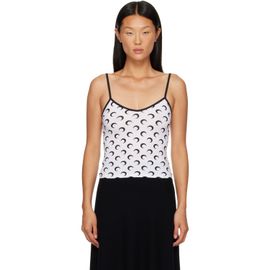 Marine Serre Marine Serre White Moon Printed Jersey Straps Camisole