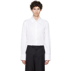 Marine Serre Marine Serre White Moonogram Jacquard Cotton LS Shirt