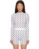 Marine Serre Marine Serre White Recycled Moon Jersey Second Skin Top - 1