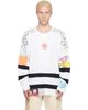 Marine Serre Marine Serre White Regenerated Graphic Jersey Hockey T-shirt - 1