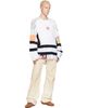 Marine Serre Marine Serre White Regenerated Graphic Jersey Hockey T-shirt - 4