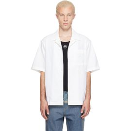 Marine Serre Marine Serre White Regenerated 'Household Linens' S/S Shirt
