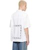 Marine Serre Marine Serre White Regenerated 'Household Linens' S/S Shirt - 3