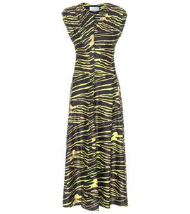 Marine Serre Marine Serre Zebra-print jersey maxi dress