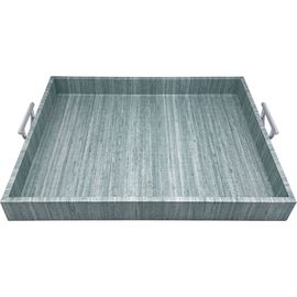 Mariposa Mariposa Capri Faux Grasscloth Tray