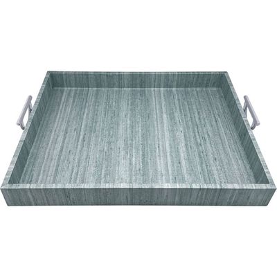 Mariposa Mariposa Capri Faux Grasscloth Tray