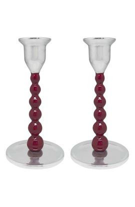 Mariposa Mariposa Set of 2 Pearled Candleholders