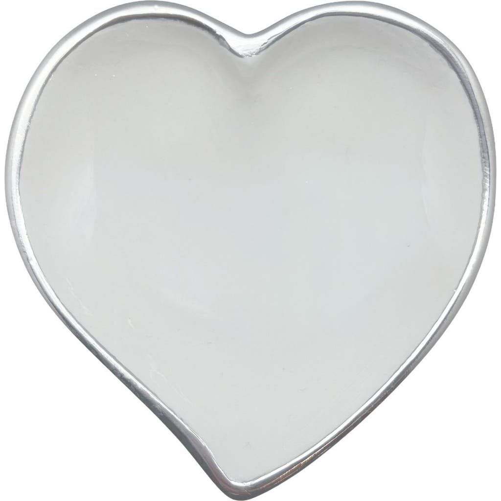 Mariposa Mariposa White Heart Trinket Dish 