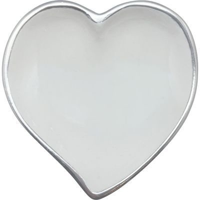 Mariposa Mariposa White Heart Trinket Dish 
