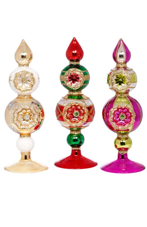 Mark Roberts Mark Roberts Triple Stack Finial Ornament, Set of 6