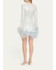 Markarian Althea Feather-Trim Sequined Long-Sleeve Mini Dress - 3