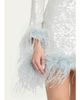 Markarian Althea Feather-Trim Sequined Long-Sleeve Mini Dress - 5