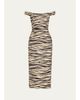 Markarian Amina Off-The-Shoulder Animalier Jacquard Midi Dress - 1