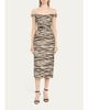 Markarian Amina Off-The-Shoulder Animalier Jacquard Midi Dress - 2