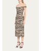 Markarian Amina Off-The-Shoulder Animalier Jacquard Midi Dress - 4