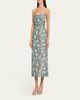 Markarian Cypress Dusk Strapless Column Midi Dress - 4