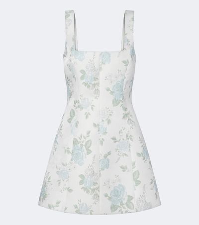 Markarian Markarian Floral lamé brocade minidress