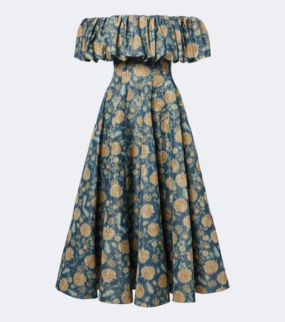 Markarian Markarian Freesia floral off-shoulder bustier dress
