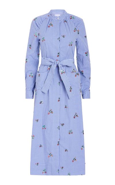 Markarian Markarian Gazania Sequin Embroidered Shirt Dress