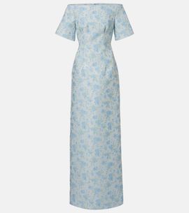 Markarian - - Apple Floral Brocade Bouffant Corset Midi Dress - Gold - US 4  - Only At Moda Operandi