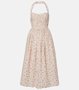 Markarian Markarian Leia floral pleated cotton midi dress