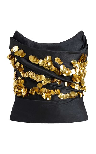 Markarian Markarian Lily Sequined Draped Top