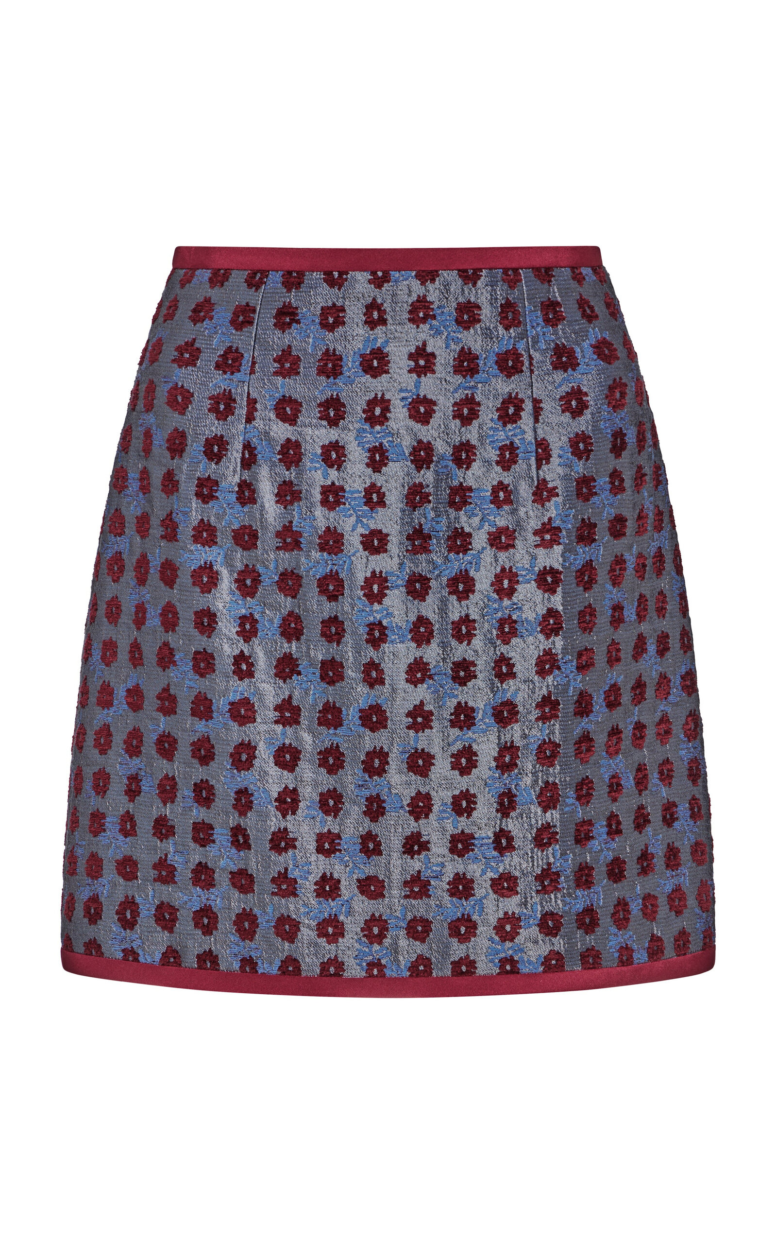 Markarian Markarian Linette Teal Tapestry Mini Skirt