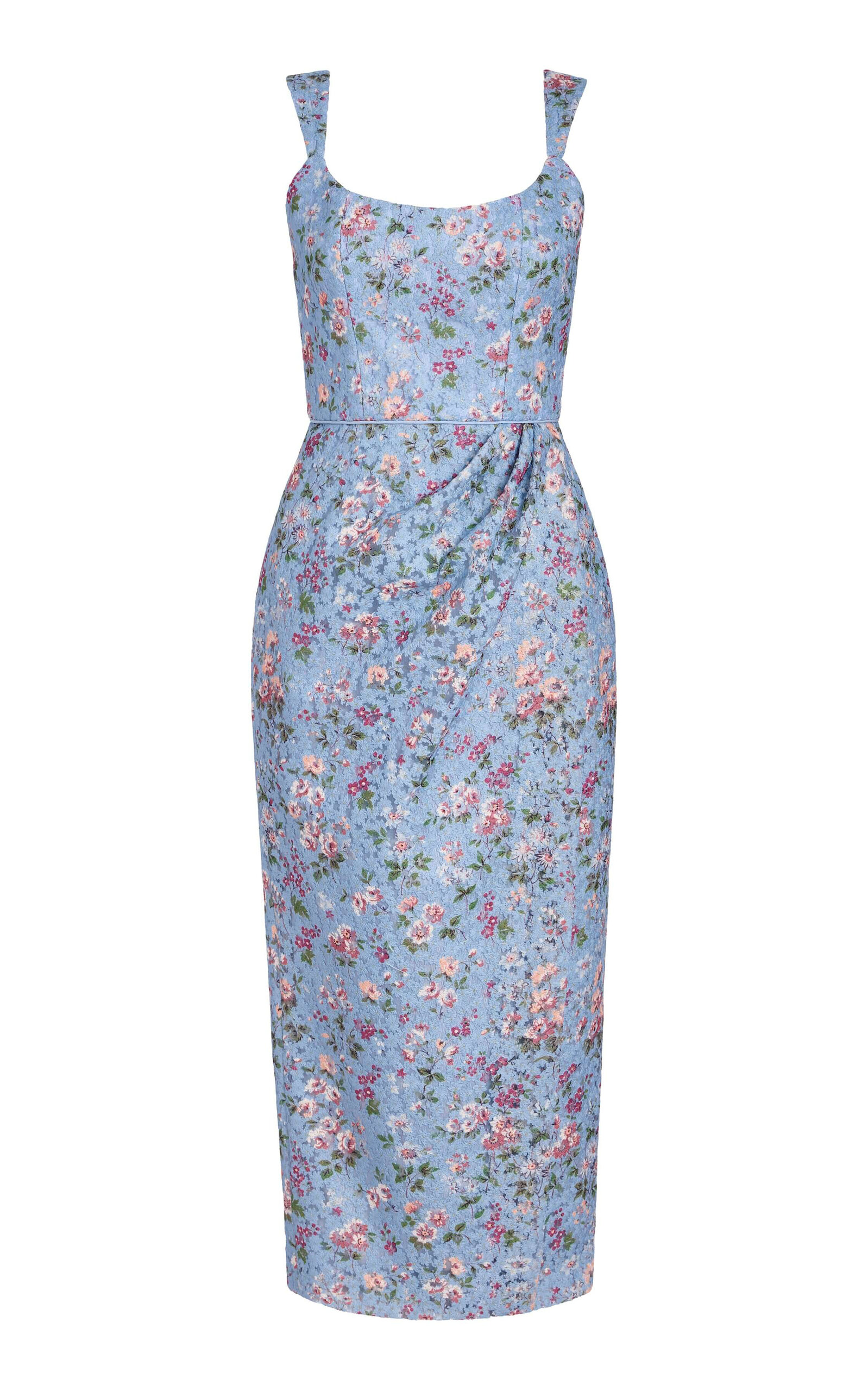 Markarian Markarian Marla Lace Wrap Midi Dress