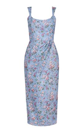 Markarian Markarian Marla Lace Wrap Midi Dress