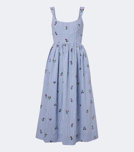Markarian Markarian Nara sequined gingham cotton midi dress