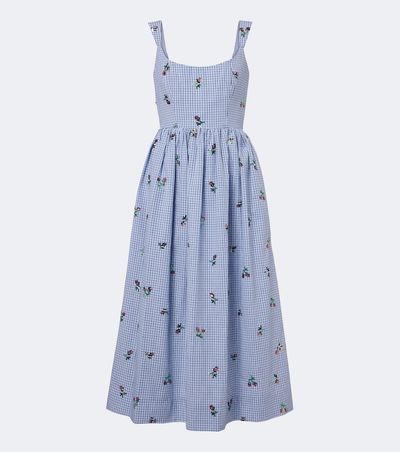 Markarian Markarian Nara sequined gingham cotton midi dress