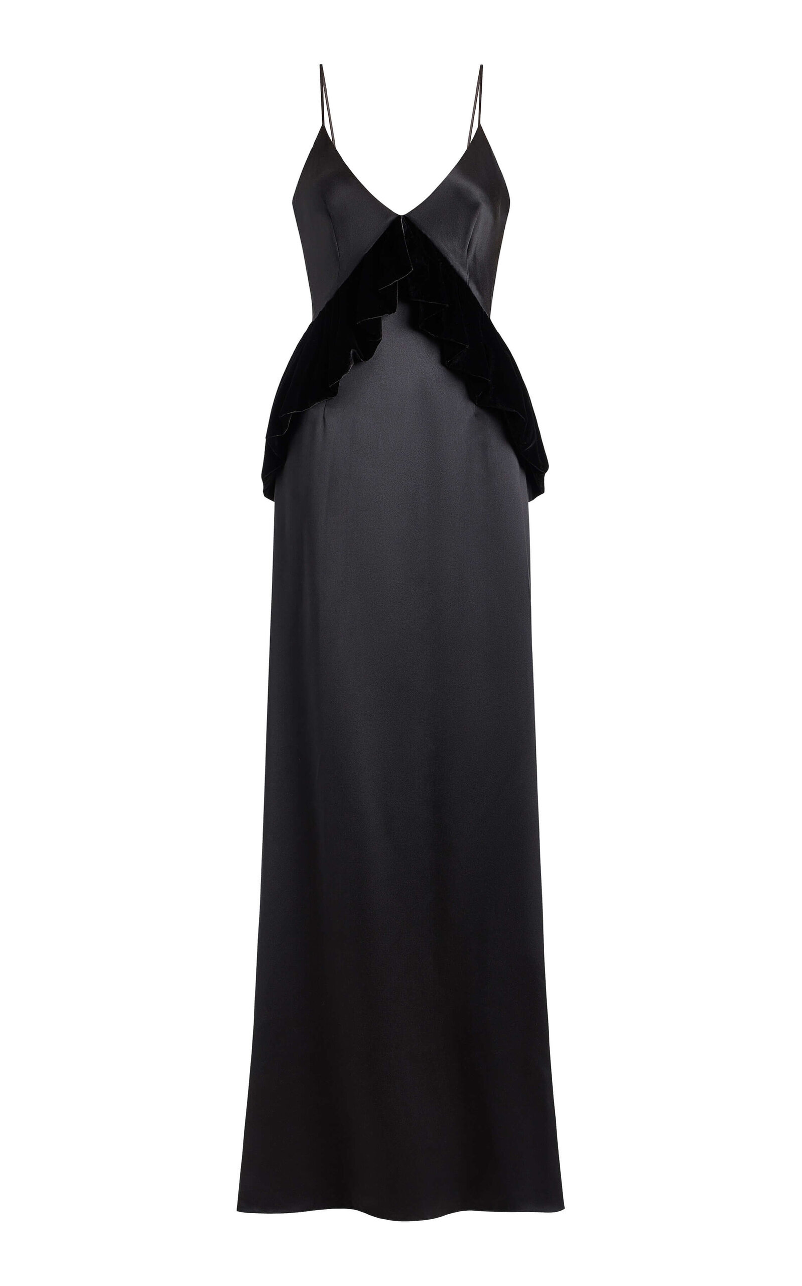 Markarian Markarian Neroli Satin and Velvet Gown