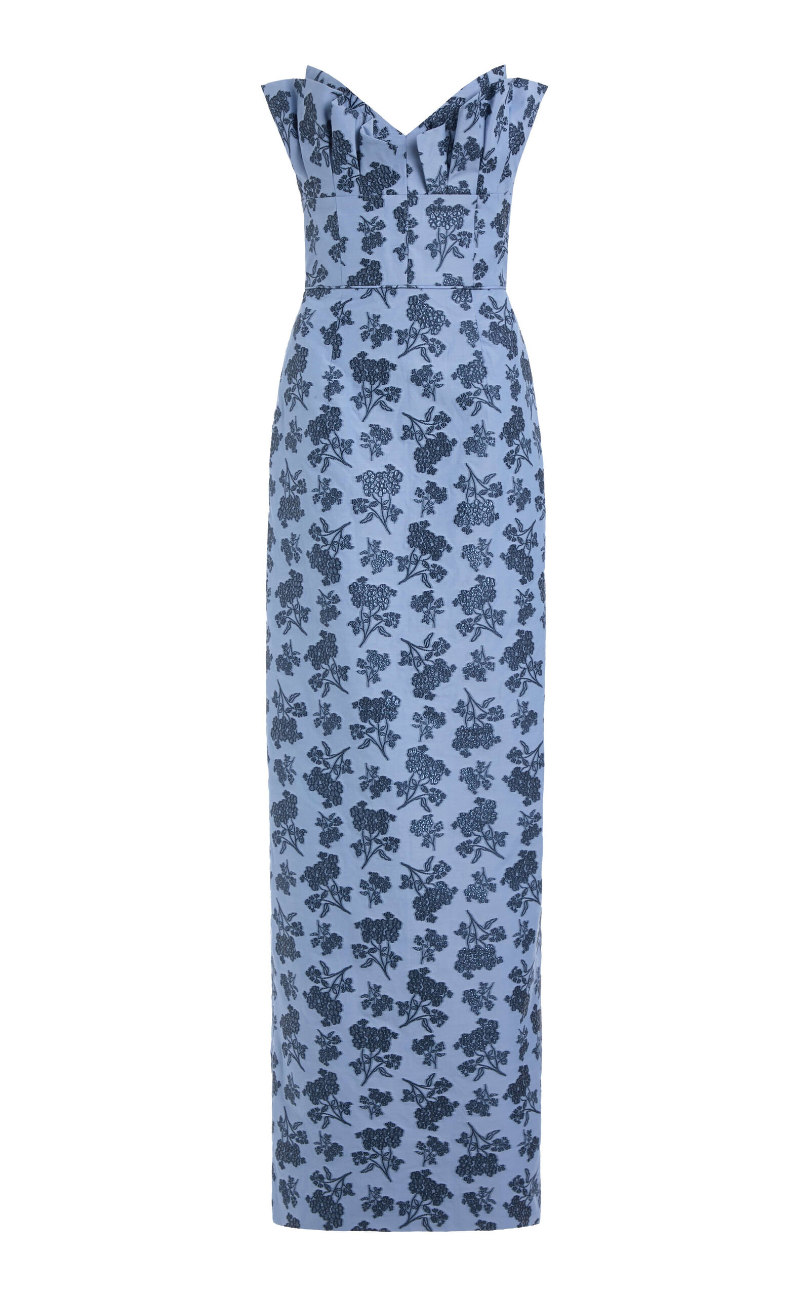 Markarian Markarian Rita Pleated Ruffle Column Gown
