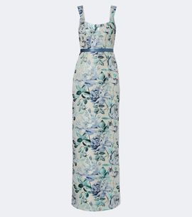 Markarian Markarian Robin belted floral brocade gown