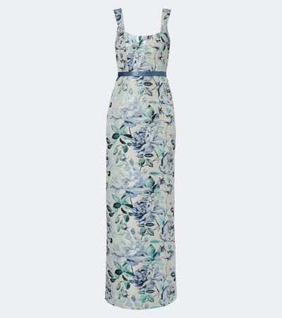 Markarian Markarian Robin belted floral brocade gown
