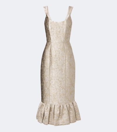 Markarian Markarian Ruffled jacquard corset dress