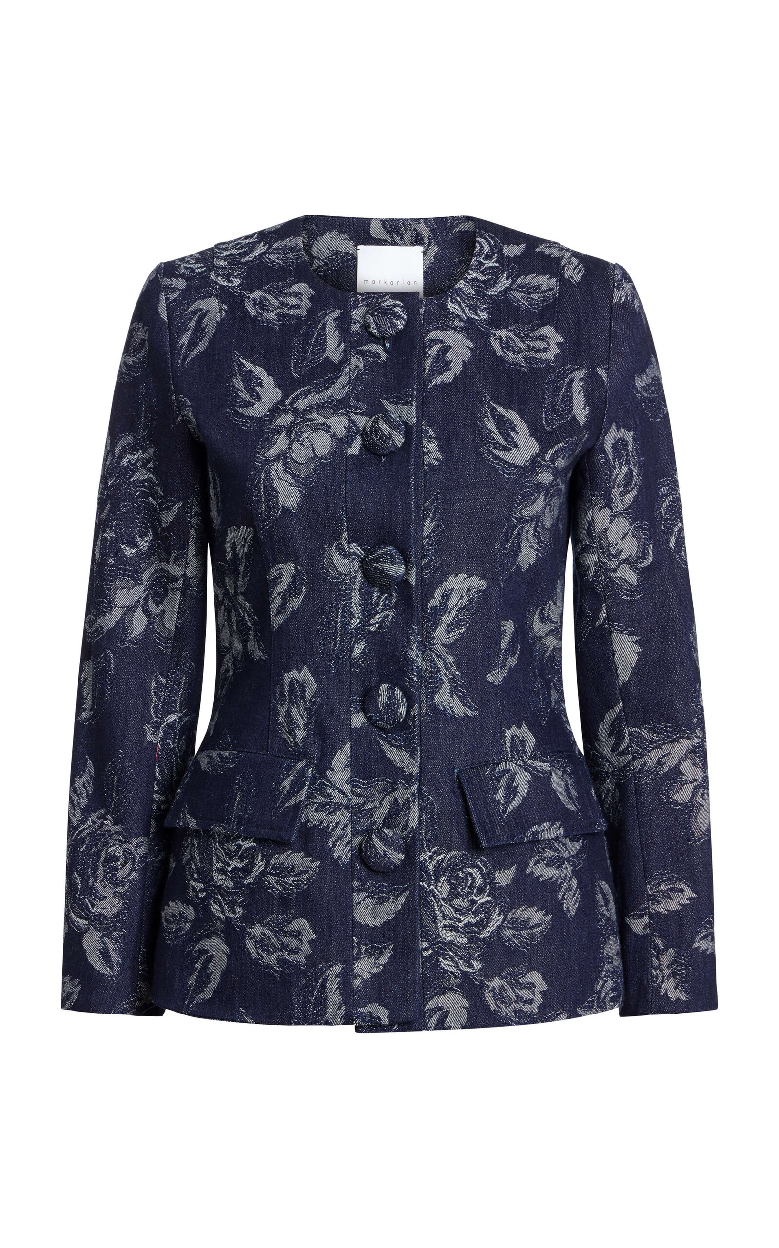 Markarian Markarian Savane Floral Denim Jacket Top