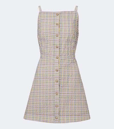 Markarian Markarian Skye plaid seersucker minidress
