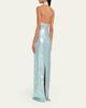 Markarian Nerine Gingham Sequined Halter Column Gown - 3
