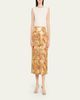 Markarian Tammy Metallic Floral Jacquard Midi Skirt - 3